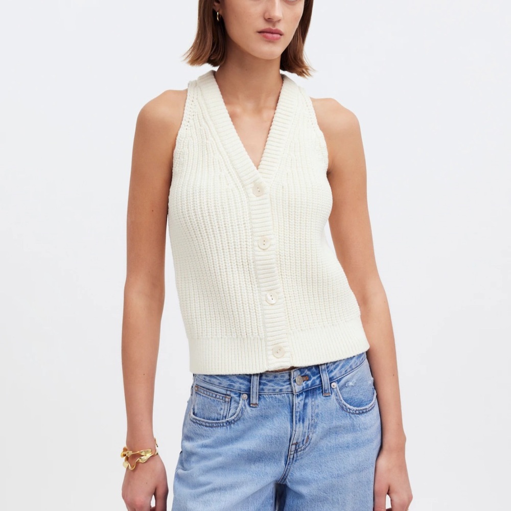 Madewell Cutaway Sweater Vest NWT